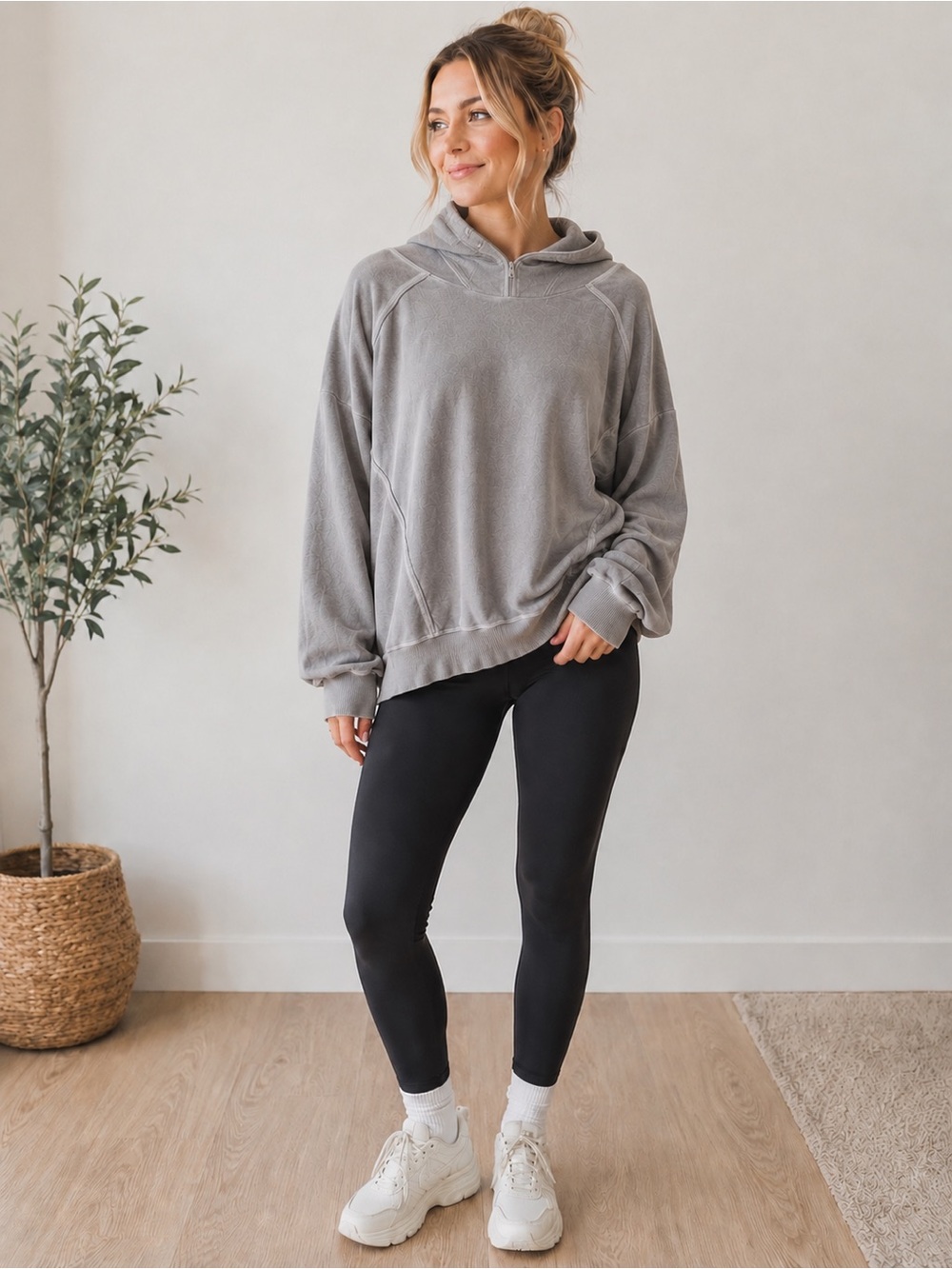 Urban Outfitters  Out From Under Ollie Funnel Neck Hoodie SM PTP 28” New!